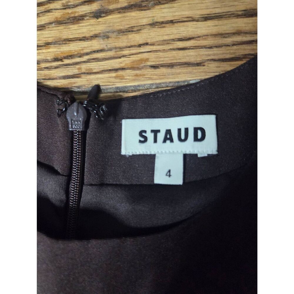 Staud Mia Cotton Blend Minidress sz 4 - Picture 3 of 5